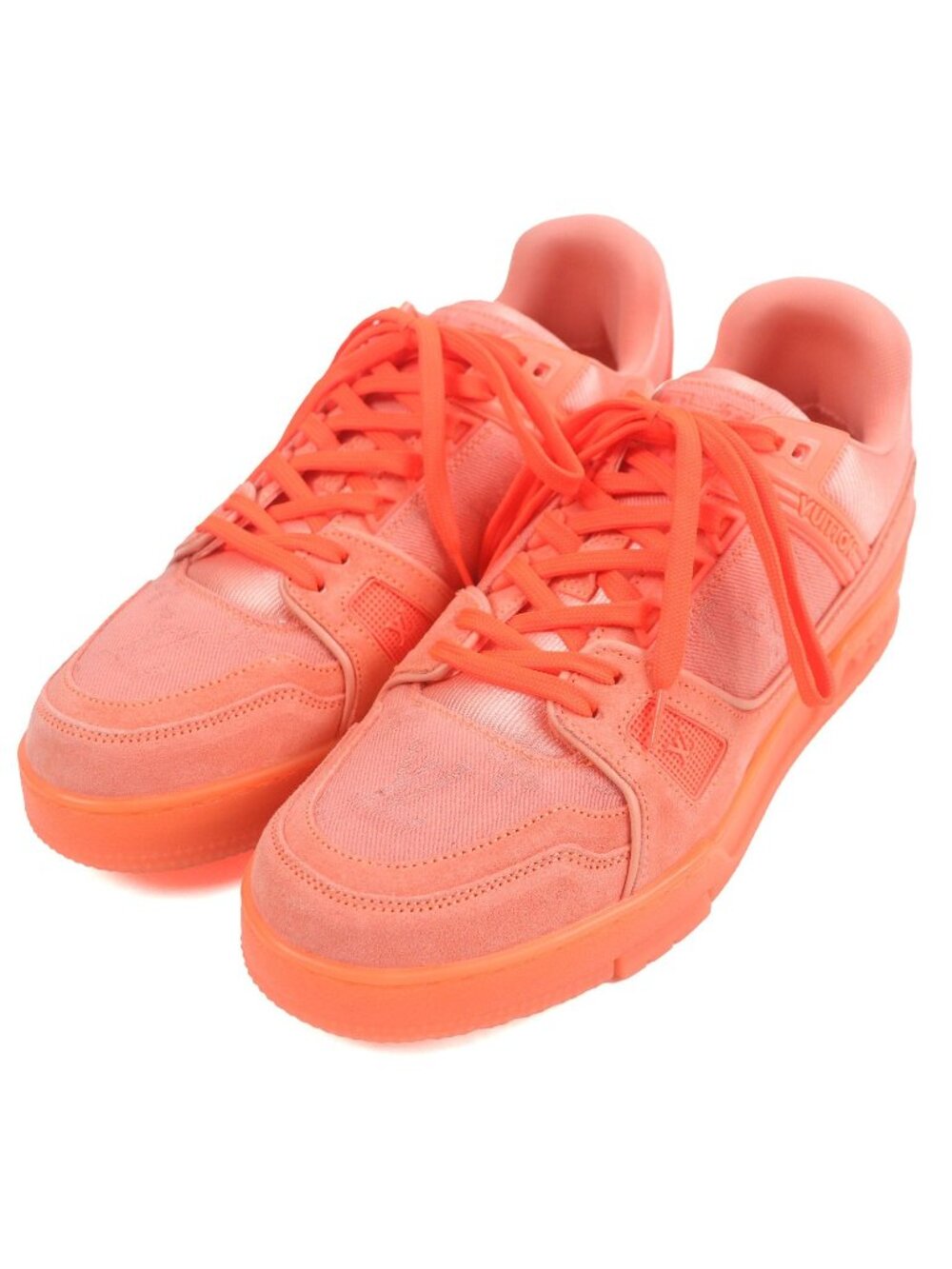 Louis Vuitton LV Trainers Line Monogram Denim Low-Top Sneakers Orange 6.5